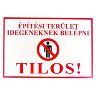 JKH Tábla műanyag A4 ÉPÍTÉSI TERÜLET 3427113