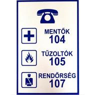 JKH Tábla műanyag A4 MENTőK,RENDőRSÉG,TűZOLTÓK 3427153