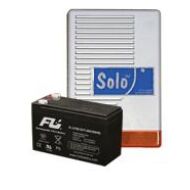 SOLO + 7 Ah akkumulátor Kültéri hang-fényjelző szabotázsvédett fémházban