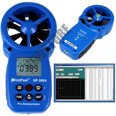 HOLDPEAK 866A Digitális szélerősség és hőmérsékletmérő 113282