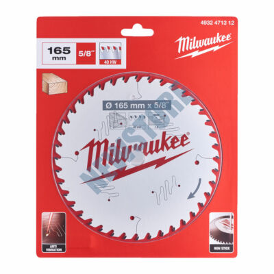 Milwaukee Körfűrészlap hordozható gépekhez (Fához) 165x15.87x1.6x40 ATB - 1 db - 4932471312
