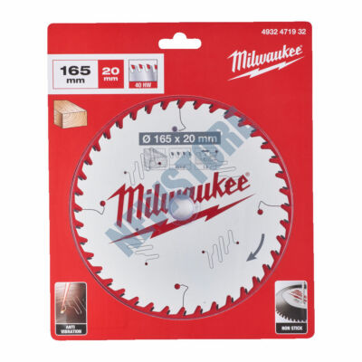 Milwaukee Körfűrészlap hordozható gépekhez (Fához) 165x20x1.6x40 ATB - 1 db - 4932471932
